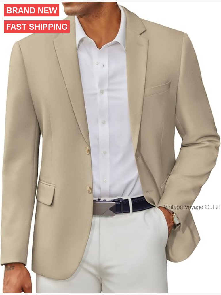 Slim Fit Blazer Lightweight Sport Coat Business Casual Jacket
